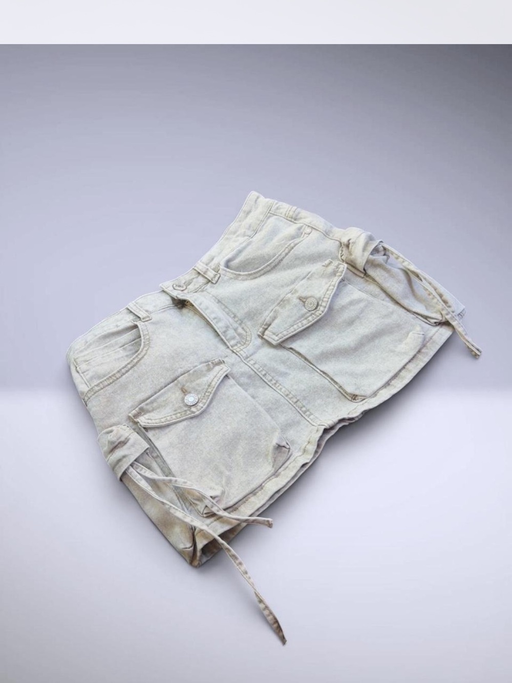 VIP Light Wash Denim Mini Skirt